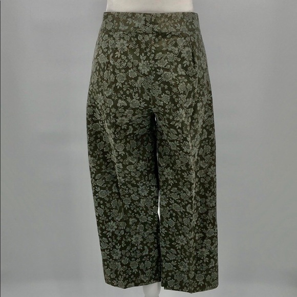 Isda & Co Brocade Crop Pants in Light Olive Size 8 - Picture 3 of 7